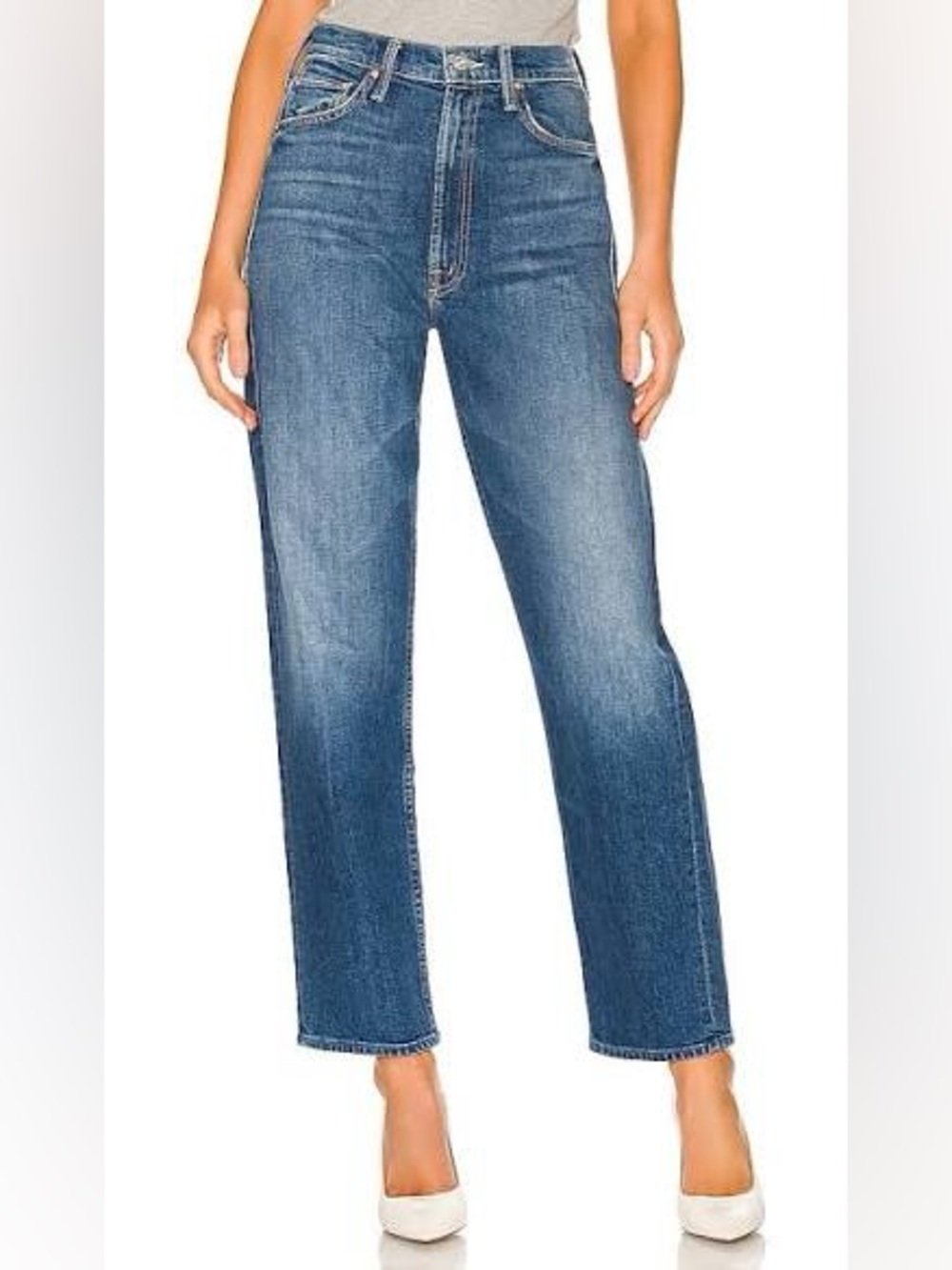 MOTHER High Waisted Study Hover in Treating Myself
